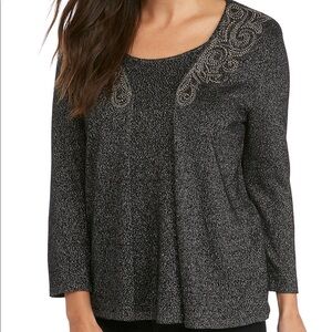 Ruby Road Sweater w/ Embellishments - NWT